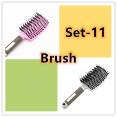 Hairbrush Anti Klit Brushy Haarborstel Women Detangler Hair Brush Bristle Nylon Scalp Massage Teaser Hair Brush Comb