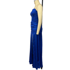 Womens Off-Shoulder Sleeveless Slimming Fit Split Maxi Dress