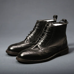Mens Trendy Casual Thick-soled Leather Boots