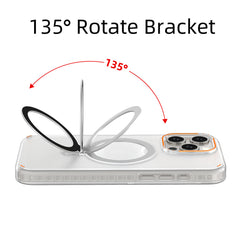 New Colorful Magnetic Bracket Phone Case With Holder Stand Cover For Magesafe Magnetic Transparent Wireless Charge Case For Phone