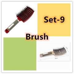 Hairbrush Anti Klit Brushy Haarborstel Women Detangler Hair Brush Bristle Nylon Scalp Massage Teaser Hair Brush Comb