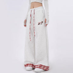Retro Rolled-up Sports Sweatpants For Women