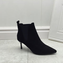 Professional-style Soft Leather Stiletto-heeled Lined High Boots