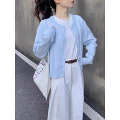Soft And Cozy Single-breasted Cardigan Knit Top