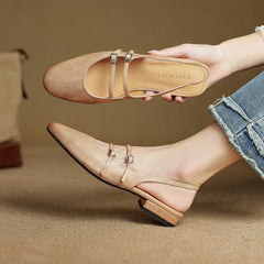 New Womens Flat Sandals With A Soft Sole And A Single Strap
