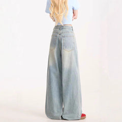 Cartoon Embroidered Jeans For Women