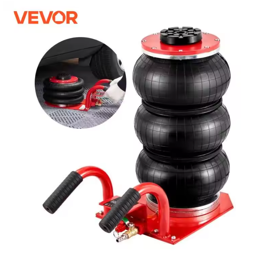 VEVOR Triple Bag Air Jack 3 Ton (6600 lbs) Capacity Portable Pneumatic Car Jacks Heavy Duty&Quick Lifting for Garage Car Repair