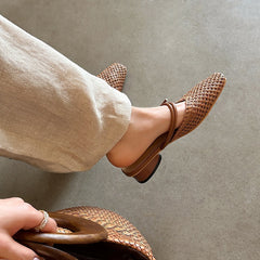 Early Autumn New Arrival Outerwear French Fairy Style Chunky-Heel Resort Shoes