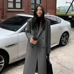 Korean-style Trendy Mid-length Over-the-knee Coat For Petite Women