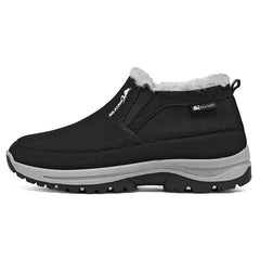 Mens Snow Boots With Non Slip Soles Fleece Lined Thick And Warm Cotton Shoes