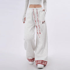 Retro Rolled-up Sports Sweatpants For Women