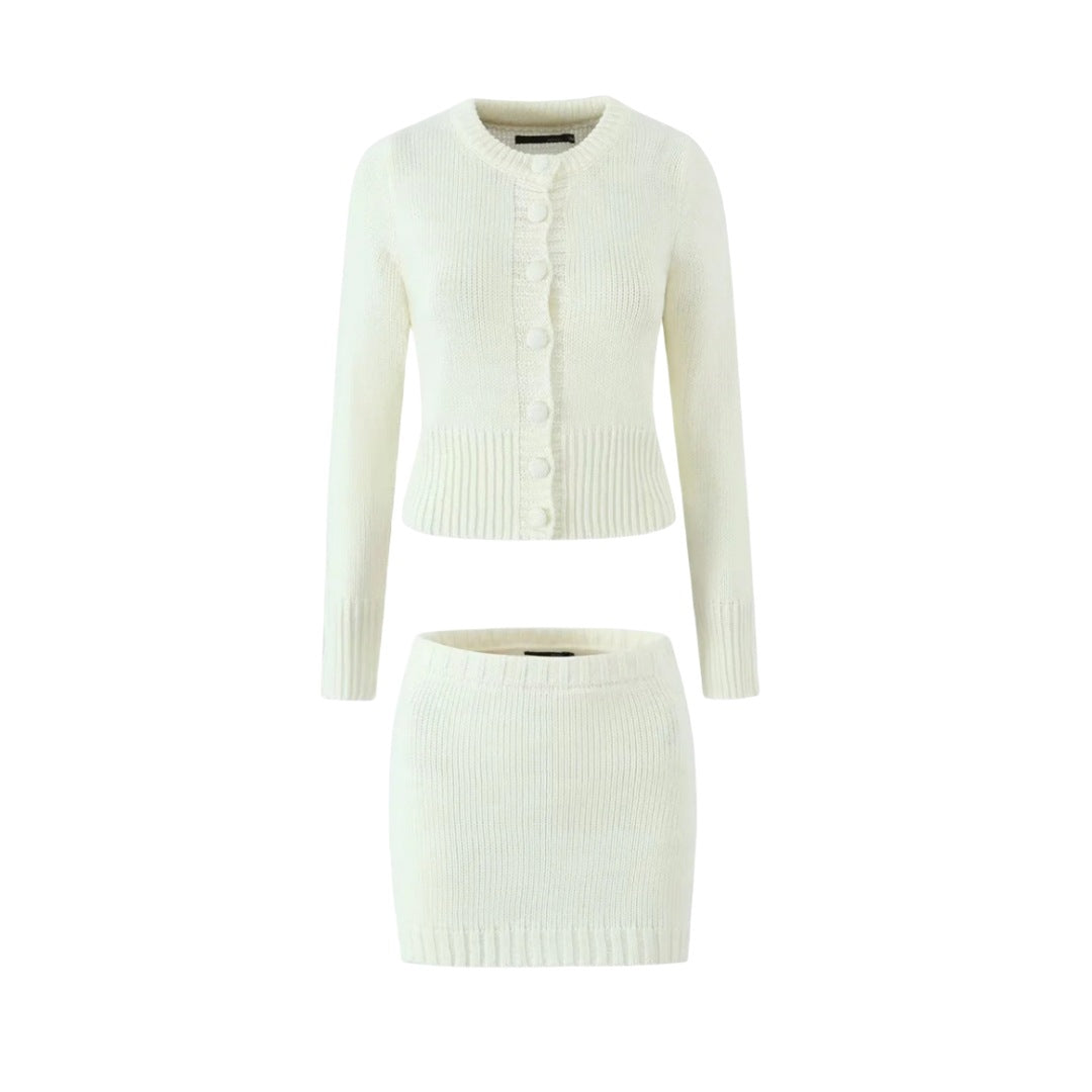 Women's High-Waisted Sheath Skirt Set