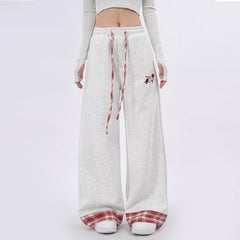Retro Rolled-up Sports Sweatpants For Women