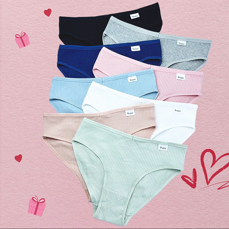 European And American-style Threaded Pure Cotton Women's Underwear