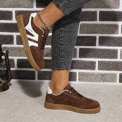 Women's Retro Casual Round-Toe Sports Fashion Flat-Soled Sneakers