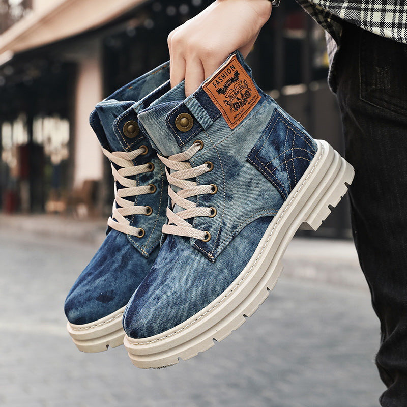 British-style Men's High-top Boots