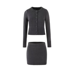 Women's High-Waisted Sheath Skirt Set