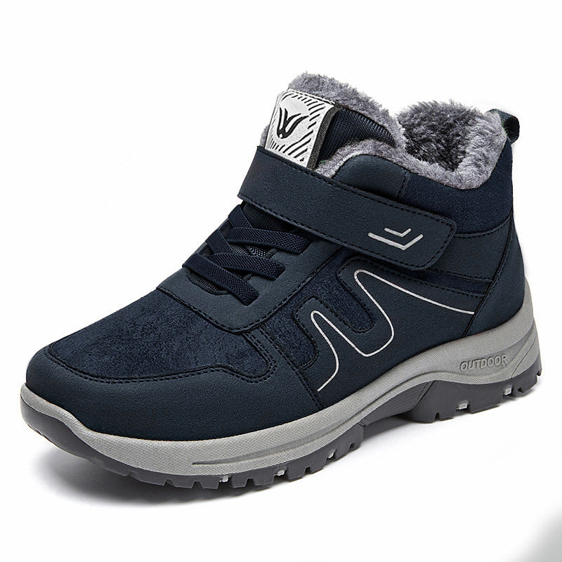 Womens Cotton Snow Boots With Velcro For Winter On Snowy Terrain