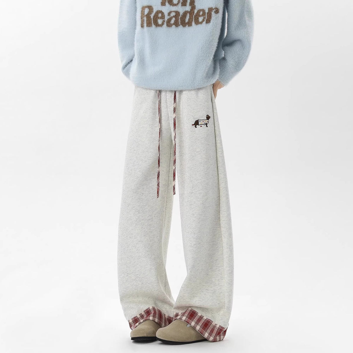 Retro Rolled-up Sports Sweatpants For Women